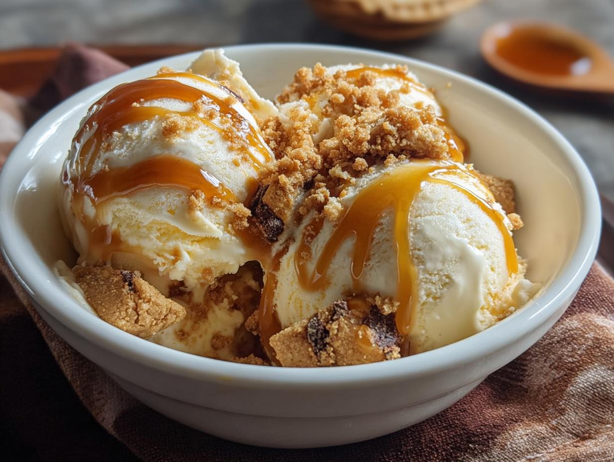 Bananen Karamell Crunch Eiscreme: Simpel Genot - Bananen Karamell Crunch Eiscreme - additional detail