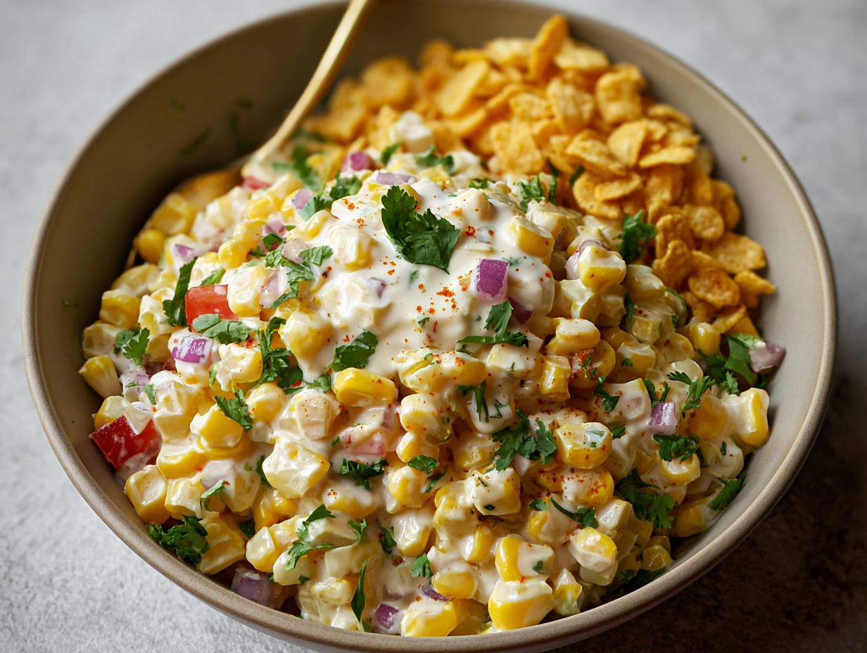 Beste Creamy Frito Corn Salad: 1 Heerlijke Smaak 5 Beste Creamy Frito Corn Salad: 1 Heerlijke Smaak - Creamy Frito Corn Salad - additional detail
