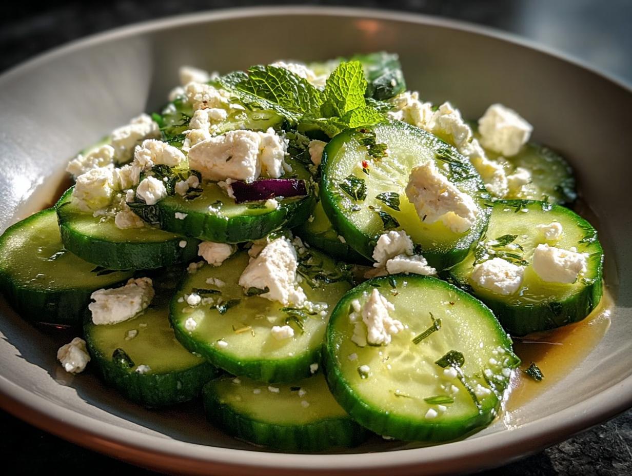 Maak de beste Gurken Feta Salat met 3 geheimen 6 Maak de beste Gurken Feta Salat met 3 geheimen - Gurken Feta Salat - additional detail