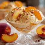 Pfirsich Eiscreme Genuss