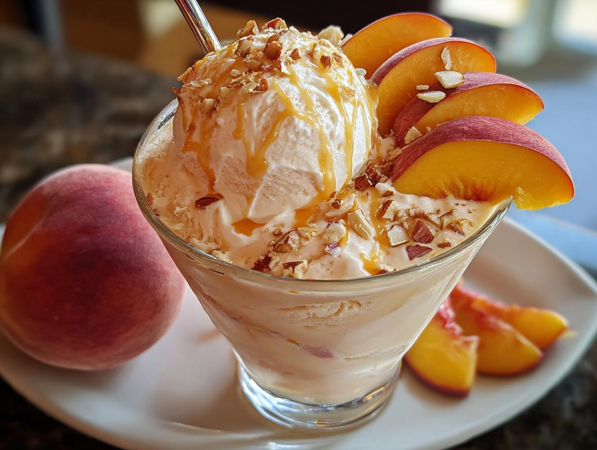 Fantastische 15 min Pfirsich Eiscreme Genuss - Pfirsich Eiscreme Genuss - additional detail