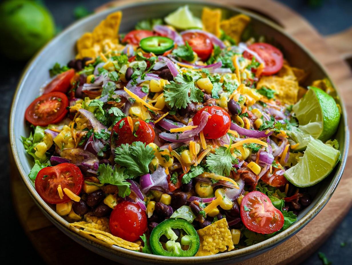 Snelle Taco Salat Mit Schwarzen Bohnen: Heerlijk! 5 Snelle Taco Salat Mit Schwarzen Bohnen: Heerlijk! - Taco Salat Mit Schwarzen - main visual representation