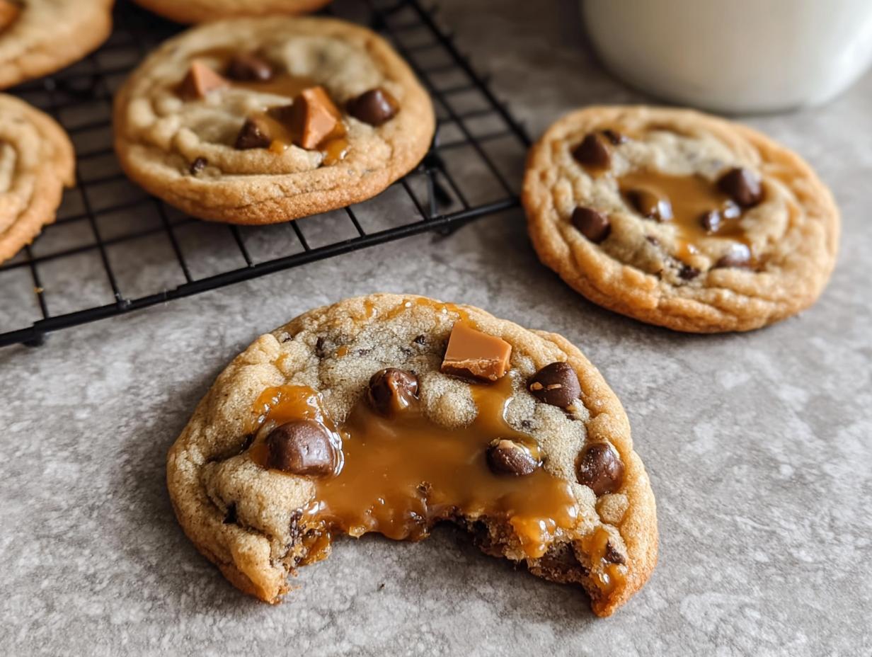 Beste Karamelsaus Chocolate Chip Cookies: Onweerstaanbaar! - Stap-voor-stap karamel chocolate chip cookies bakken