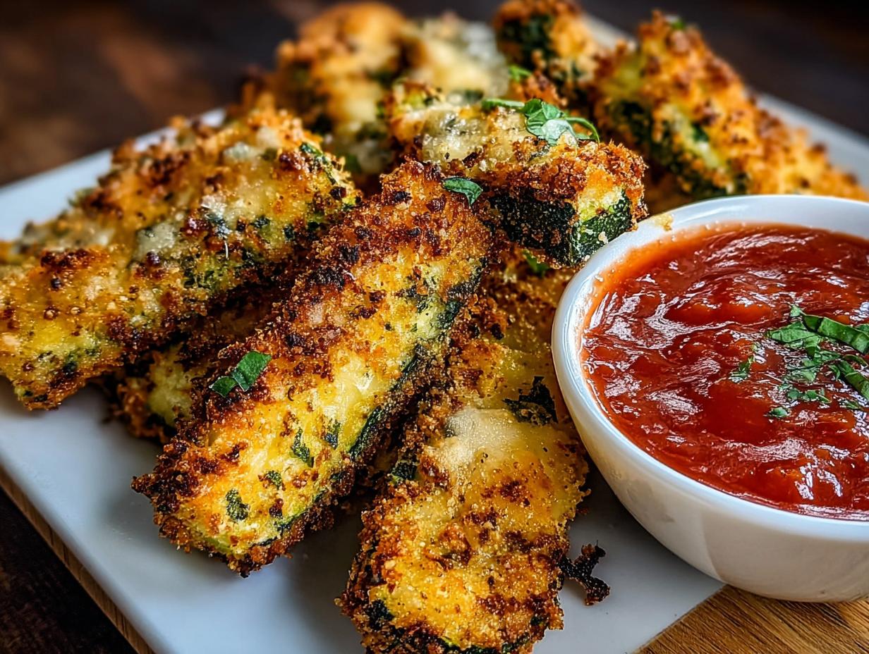 Knusprige Gebackene Parmesan Zucchini