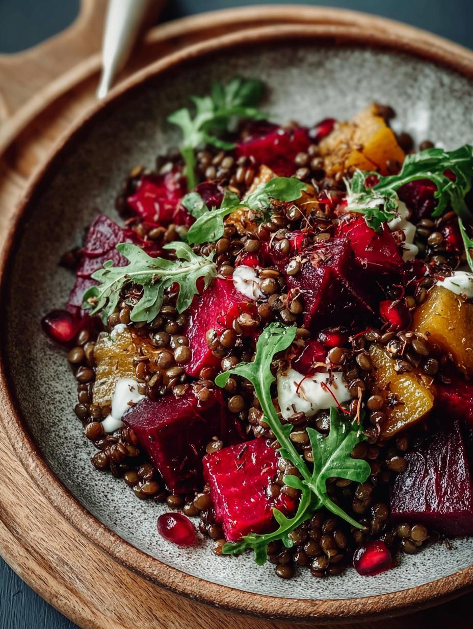 Rote Bete Linsen Salat: 1 heerlijk, gezond genot! 6 Rote Bete Linsen Salat: 1 heerlijk, gezond genot! - Rote Bete Linsen Salat - additional detail