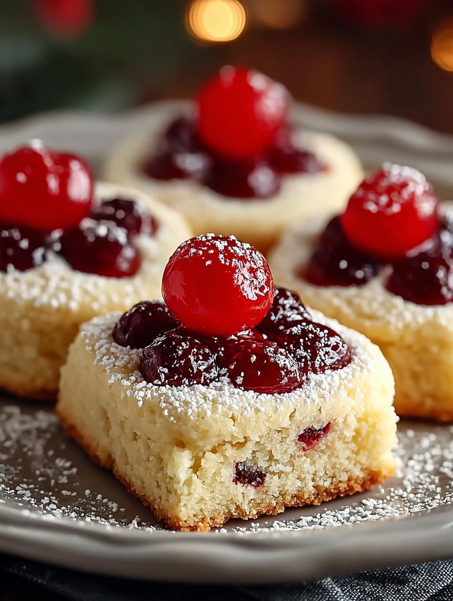 Christmas Maraschino Cherry Shortbread
