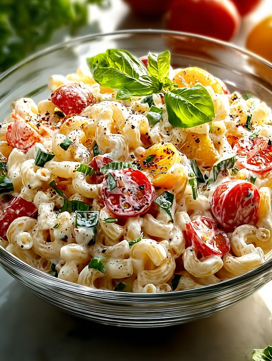 Onweerstaanbare Creamy Ditalini Pasta Salade: 6 Tips 5 Onweerstaanbare Creamy Ditalini Pasta Salade: 6 Tips - Romige Ditalini Pasta Salade met verse groenten en romige dressing in een grote kom