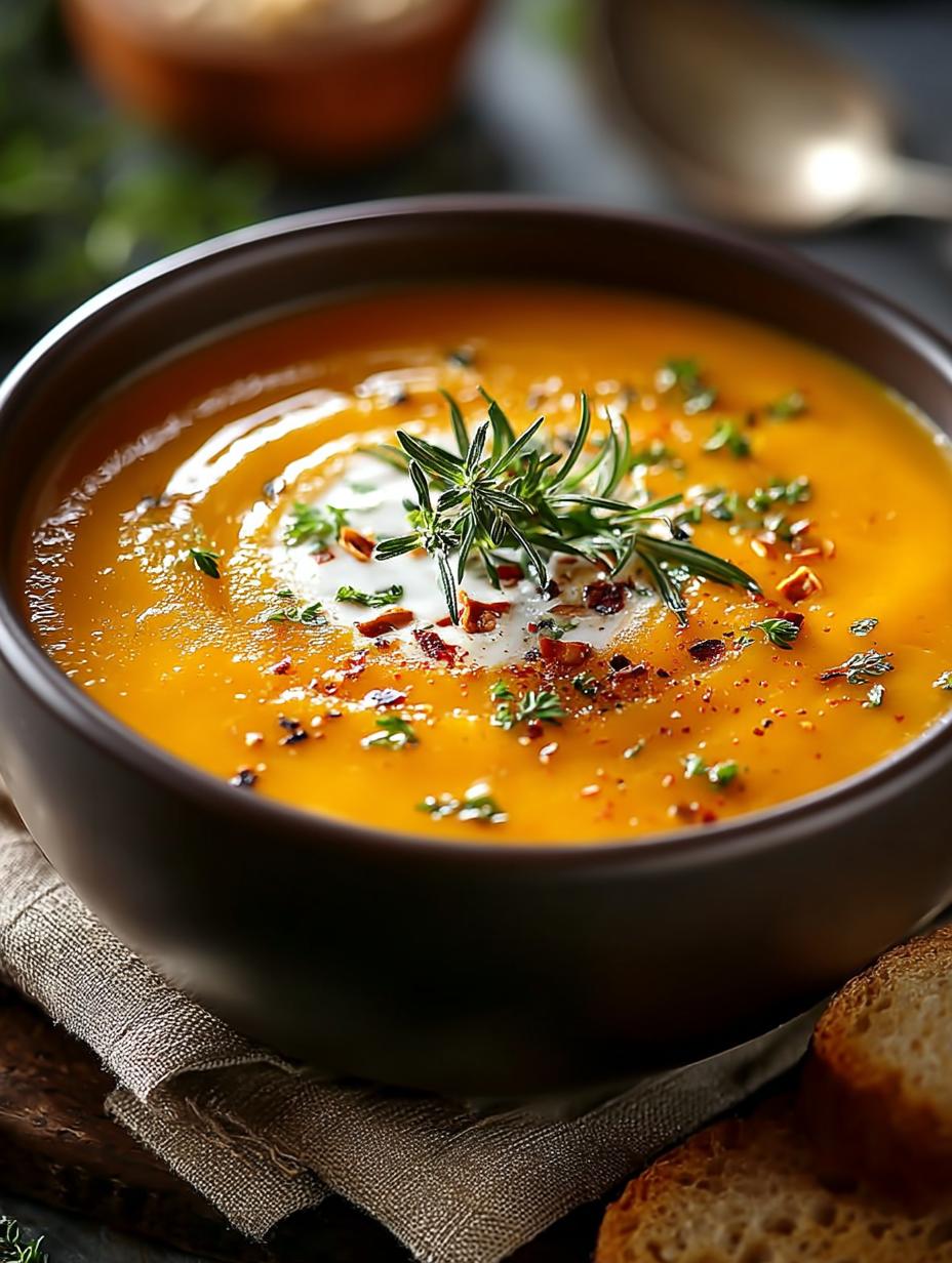 Onweerstaanbare Cremige Kurbissuppe: 1 Ultieme Herfst Soep - Cremige Kurbissuppe - additional detail