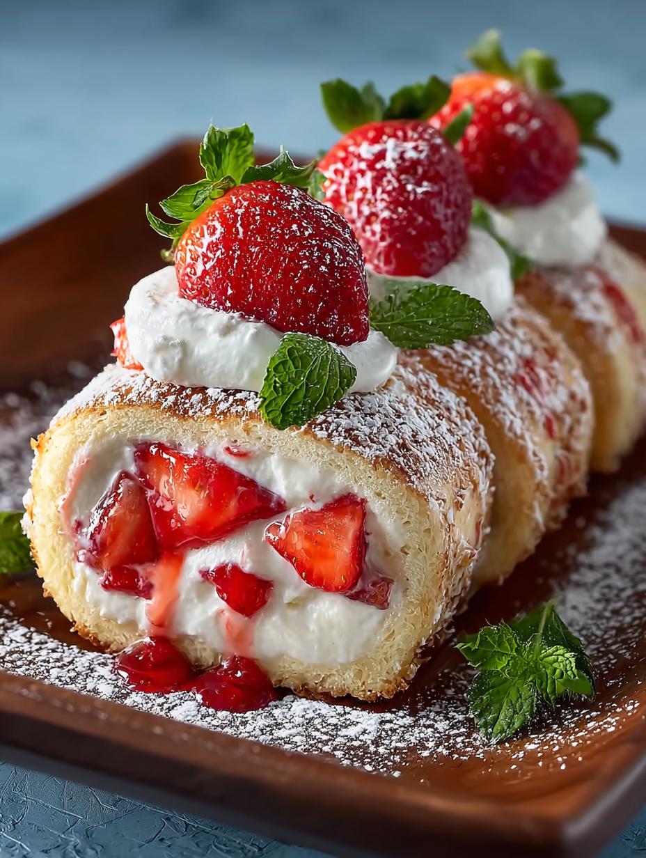 Onweerstaanbare Erdbeer Kasekuchen Rollen in 1 Stap 6 Onweerstaanbare Erdbeer Kasekuchen Rollen in 1 Stap - Erdbeer Kasekuchen Rollen - main visual representation