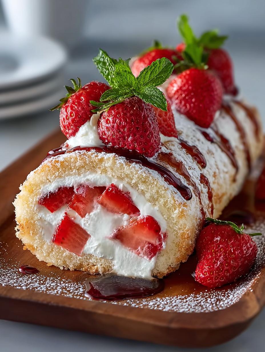 Onweerstaanbare Erdbeer Kasekuchen Rollen in 1 Stap 5 Onweerstaanbare Erdbeer Kasekuchen Rollen in 1 Stap - Erdbeer Kasekuchen Rollen - additional detail