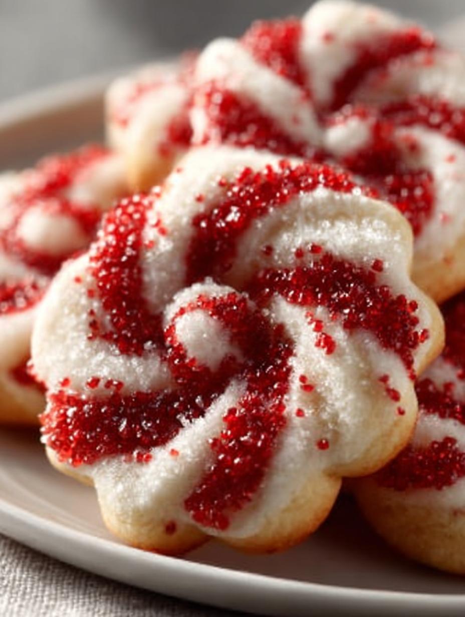 Geweldige Festliche Zuckerstangen Kekse in 10 Stappen - Festliche Zuckerstangen Kekse, versgebakken en bestrooid met poedersuiker op een houten ondergrond