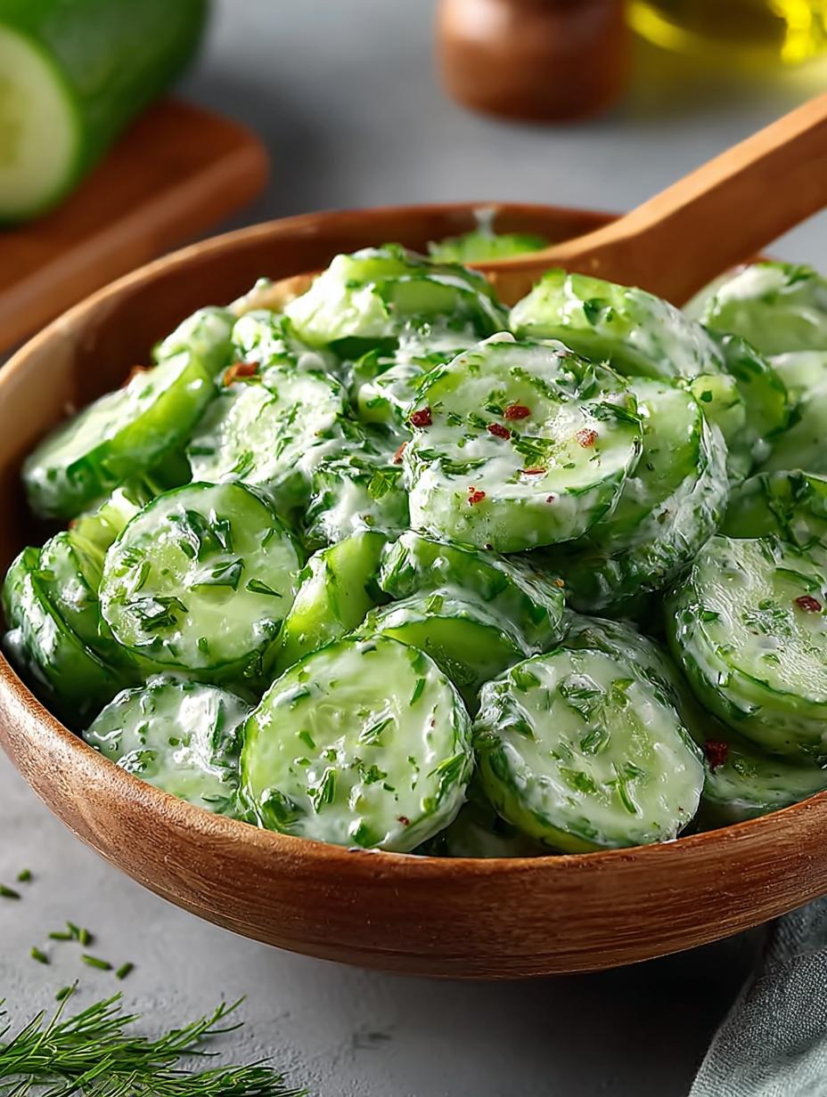Ultieme Duitse Komkommersalade: 1 Heerlijk frisse winst 6 Ultieme Duitse Komkommersalade: 1 Heerlijk frisse winst - German Cucumber Salad - additional detail