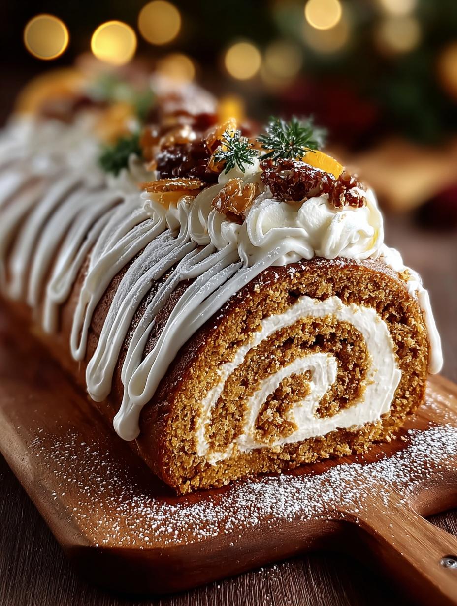 Ginger Bread Yule Log