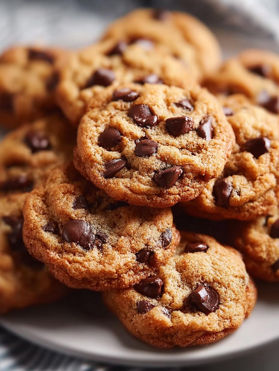 Close-up van Mini Crunchy Chocolate Chip Cookies met gesmolten chocolade en een glas melk