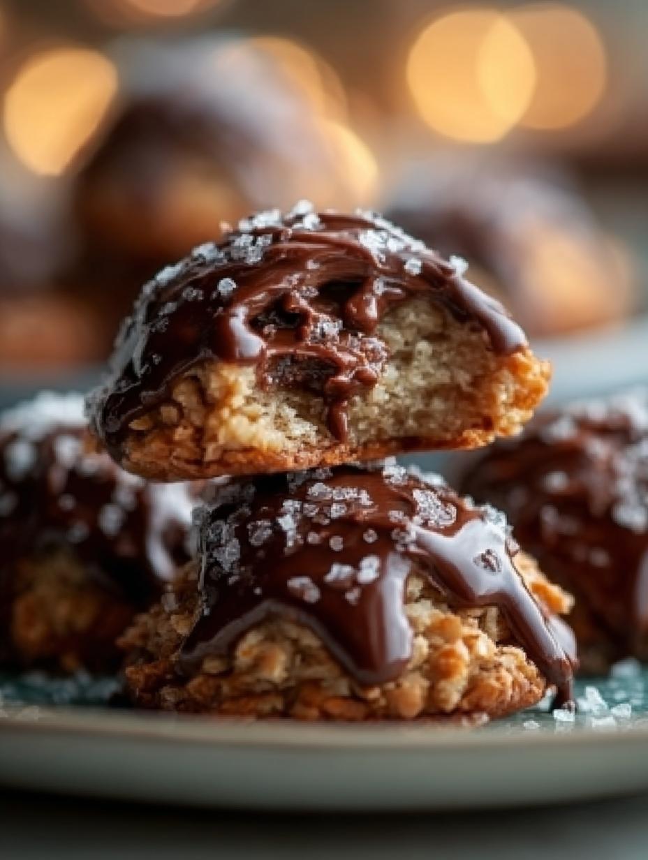 Heerlijke Rocher Plätzchen op een schaal, klaar om te serveren