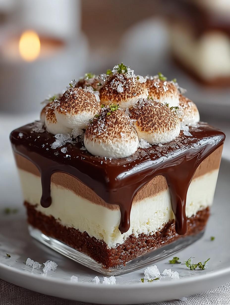 Schichten Aus Cremiger Schokolade