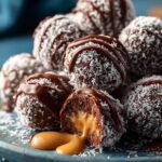 Schokoladen Erdnussbutter Schneeballe