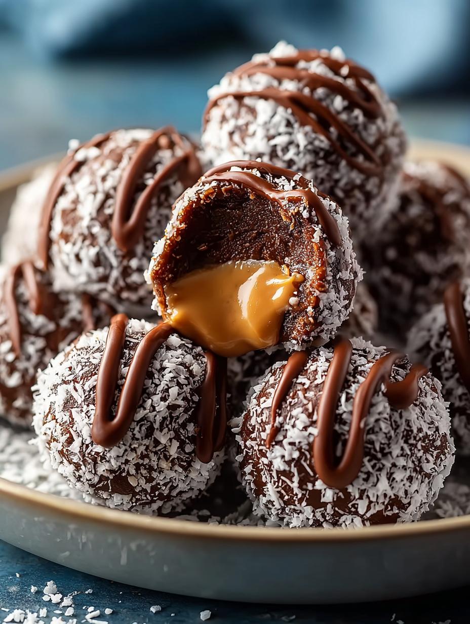 Verrukkelijke Schokoladen Erdnussbutter Schneebälle: 1 Geheime Truck! - Schokoladen Erdnussbutter Schneeballe - additional detail