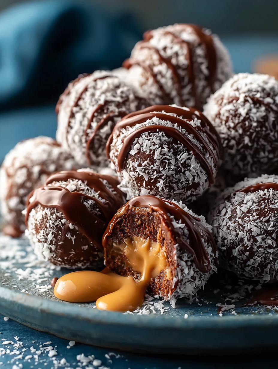 Schokoladen Erdnussbutter Schneeballe