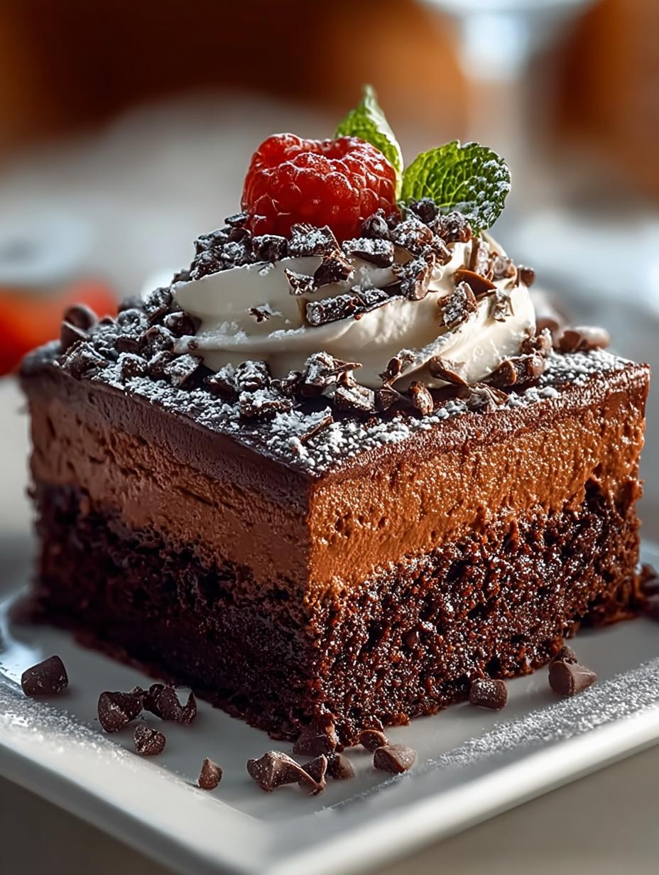 Schokoladenmousse Brownies