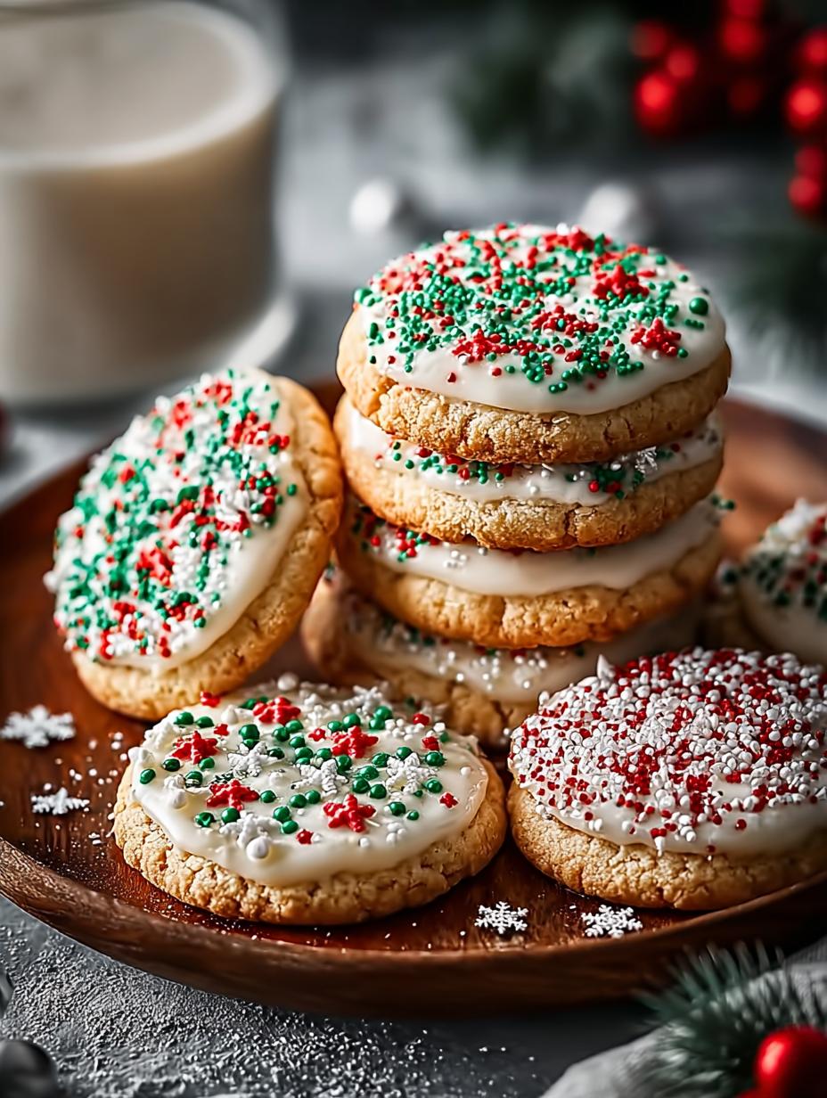 Gestapelde Kerst Sprinkle Koekjes: 1 Magisch Recept - Stacked Christmas Sprinkle Cookies - main visual representation
