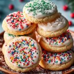 Stacked Christmas Sprinkle Cookies