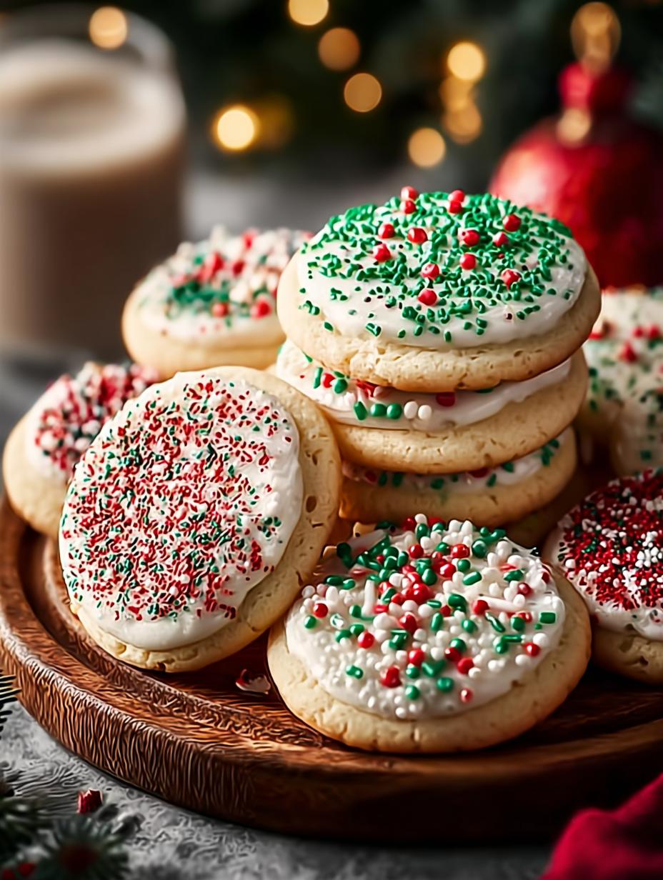 Gestapelde Kerst Sprinkle Koekjes: 1 Magisch Recept - Stacked Christmas Sprinkle Cookies - additional detail