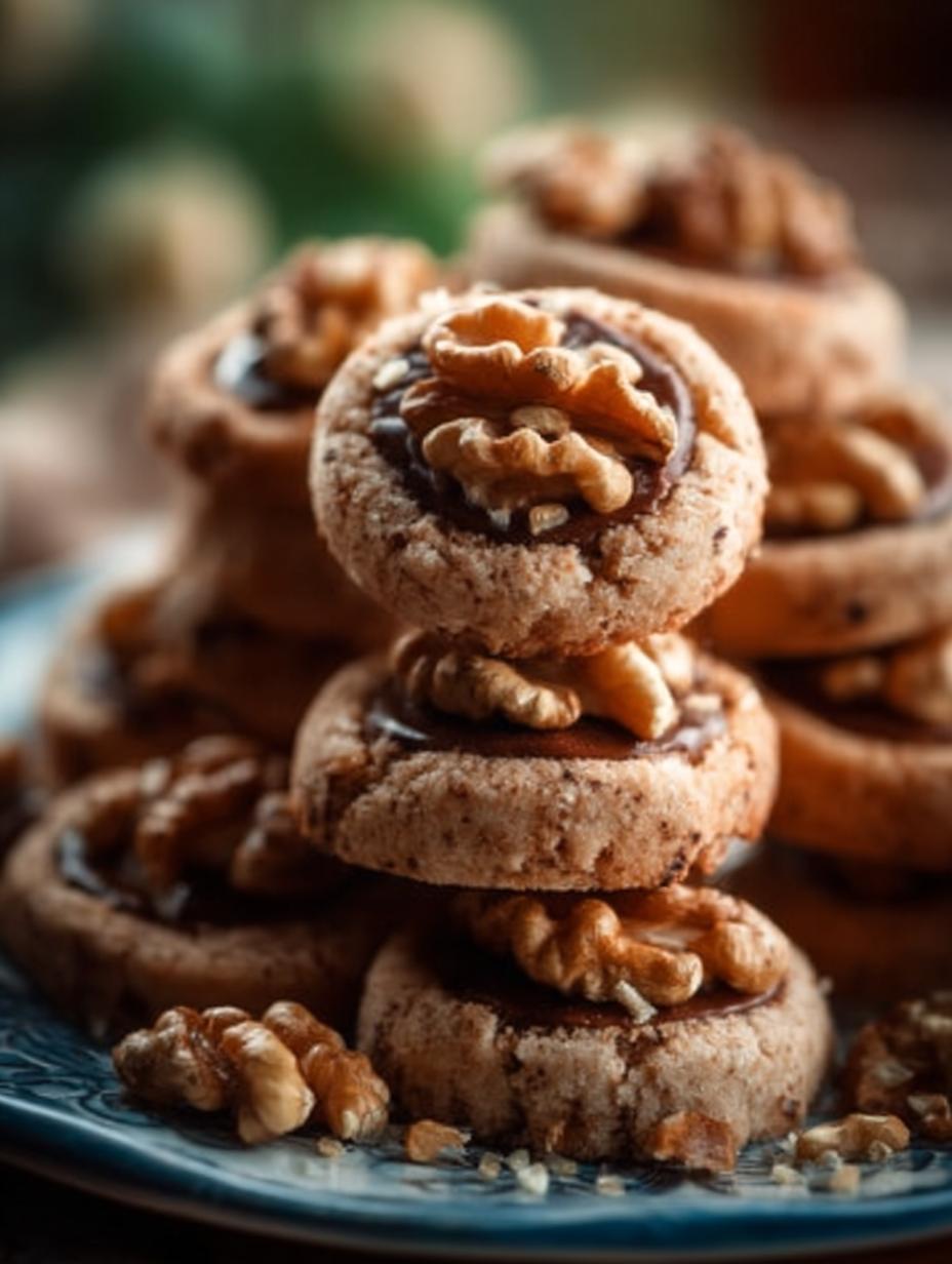 Heerlijke Walnusstaler Snel Gemacht Ohne, vers gebakken en goudbruin op een bakplaat