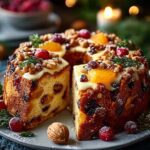 Weihnachtlicher Obst Und Nusskuchen