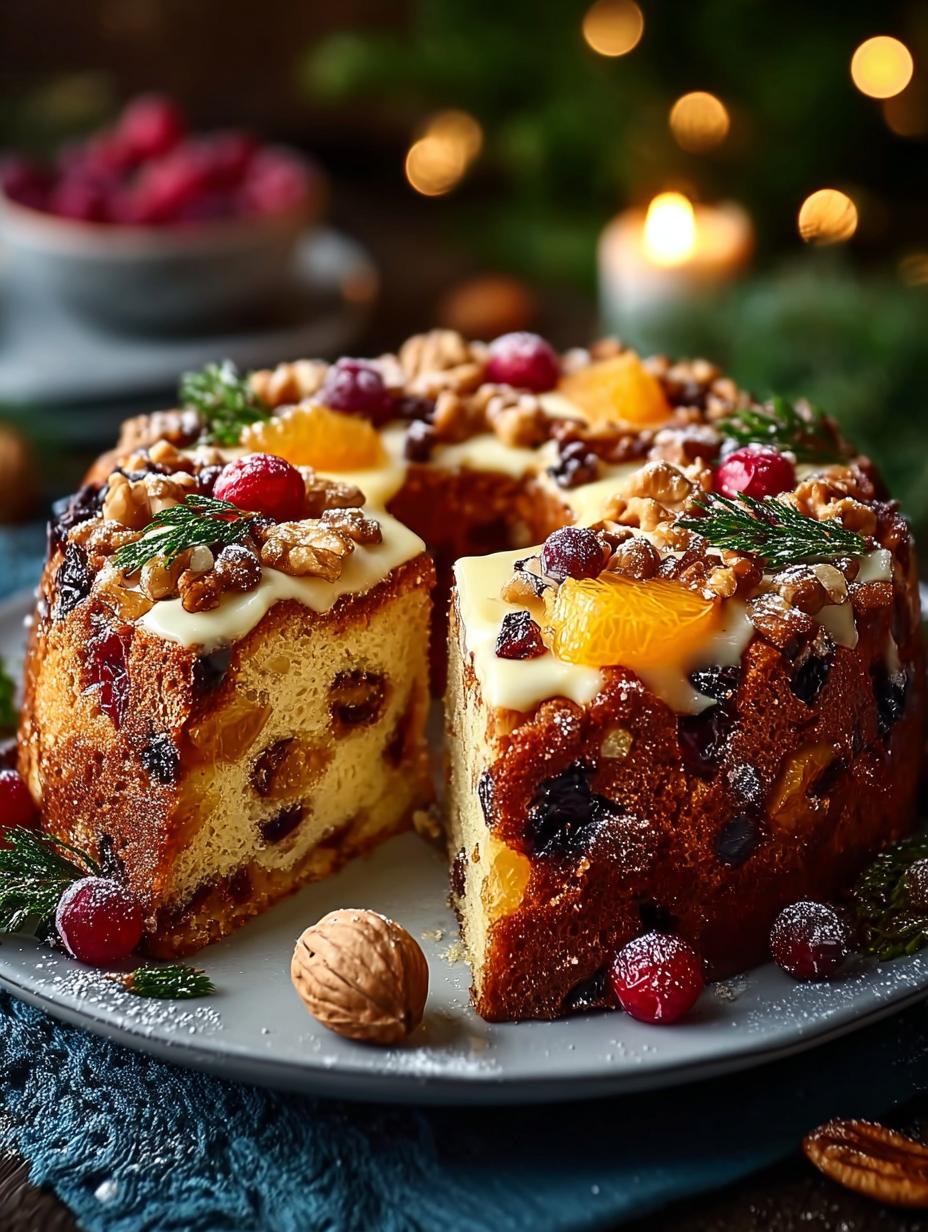 Weihnachtlicher Obst Und Nusskuchen