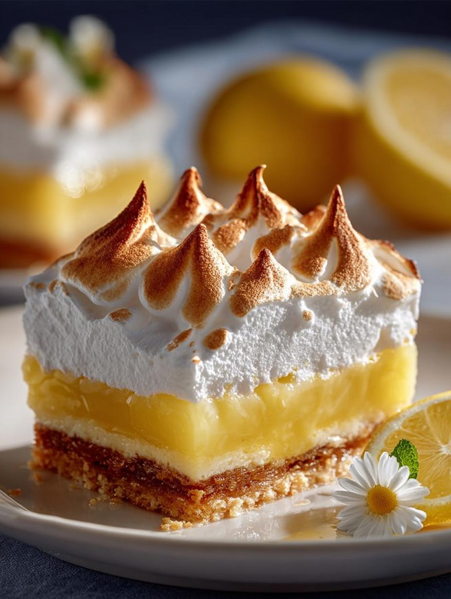 Zitronen Baiser Riegel Rezept