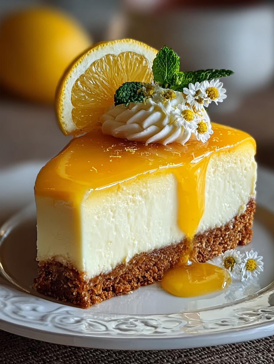 Zitronen Cheesecake Kuchen