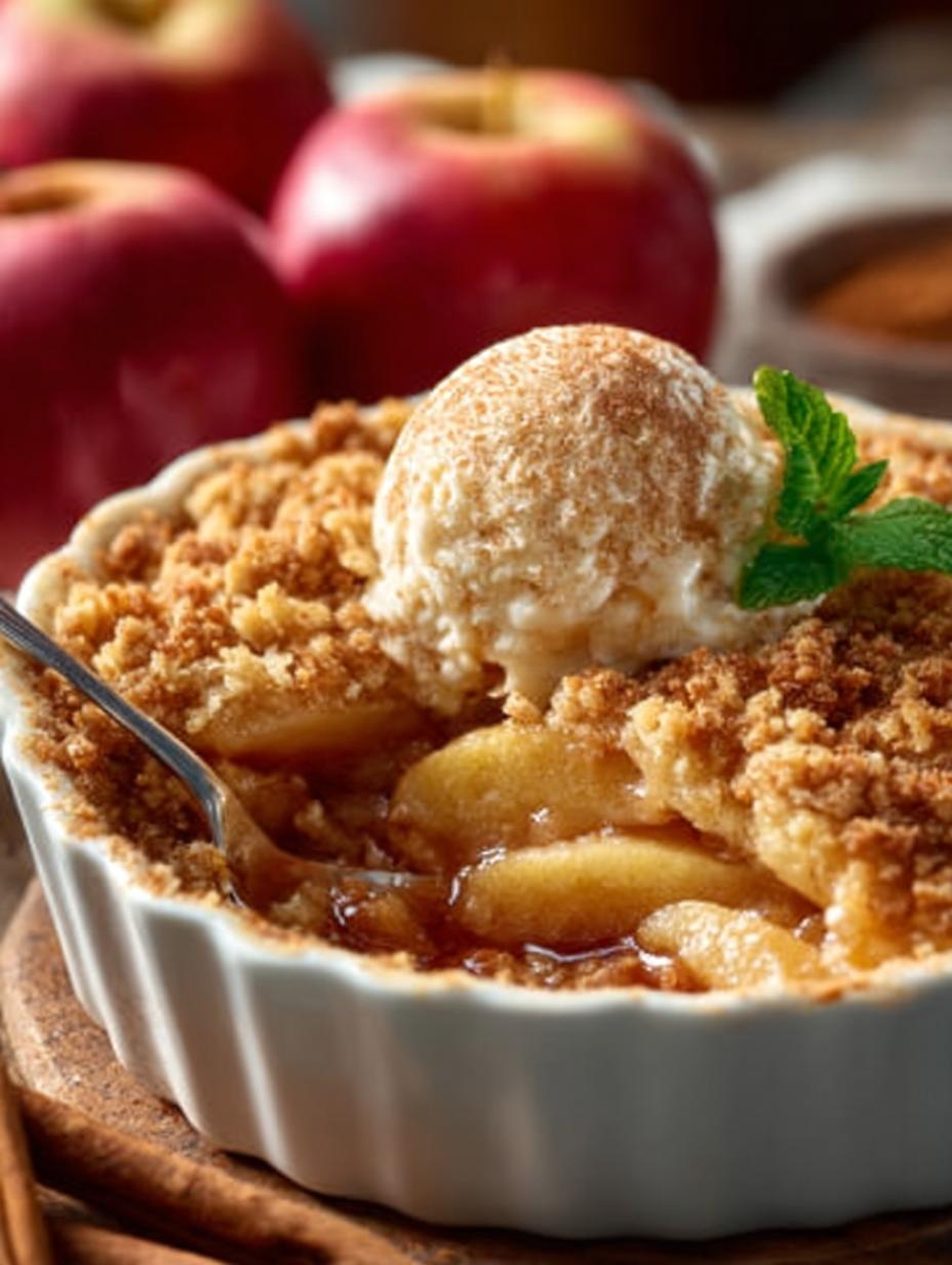 Apfel Zimt Crumble Warmend