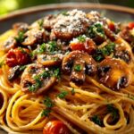 Champignon Spaghetti Pfanne