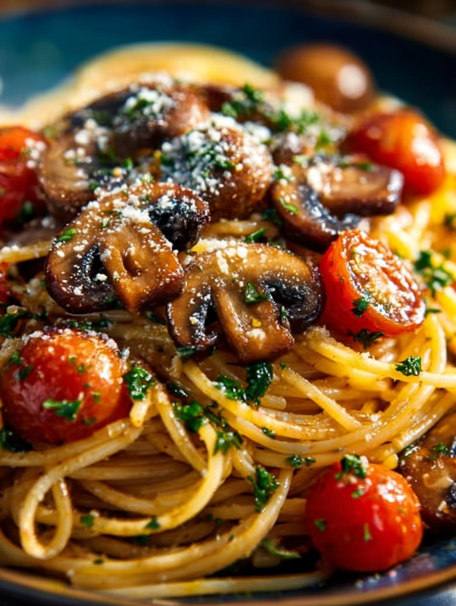 Onweerstaanbare Champignon Spaghetti Pfanne: Klaar in 1 Pan! - Champignon Spaghetti Pfanne - additional detail