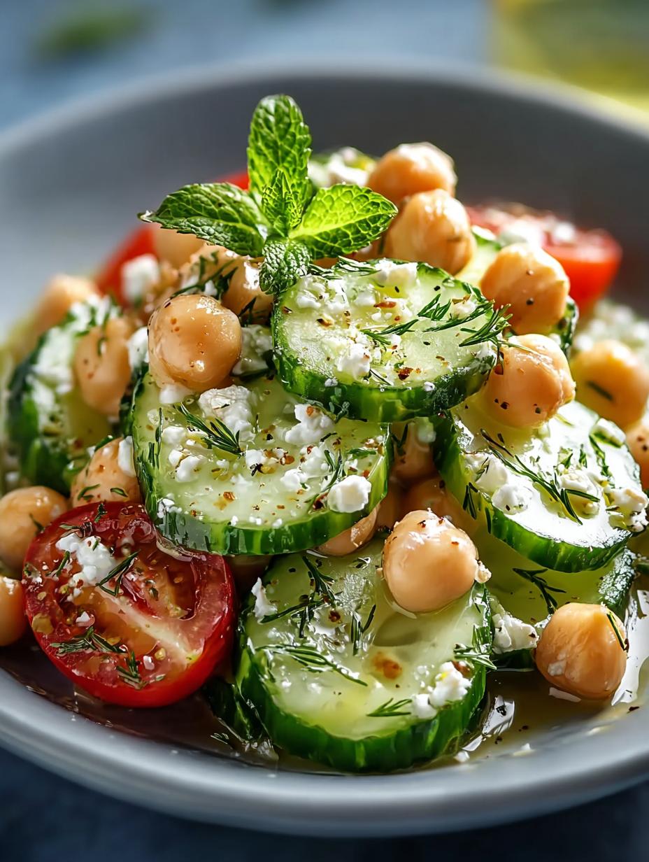 Verrukkelijke Chickpea Cucumber Salad: Een 1-pans Wonder! - Chickpea Cucumber Salad - main visual representation