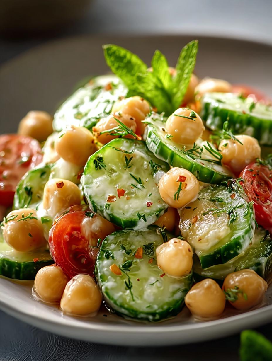 Chickpea Cucumber Salad