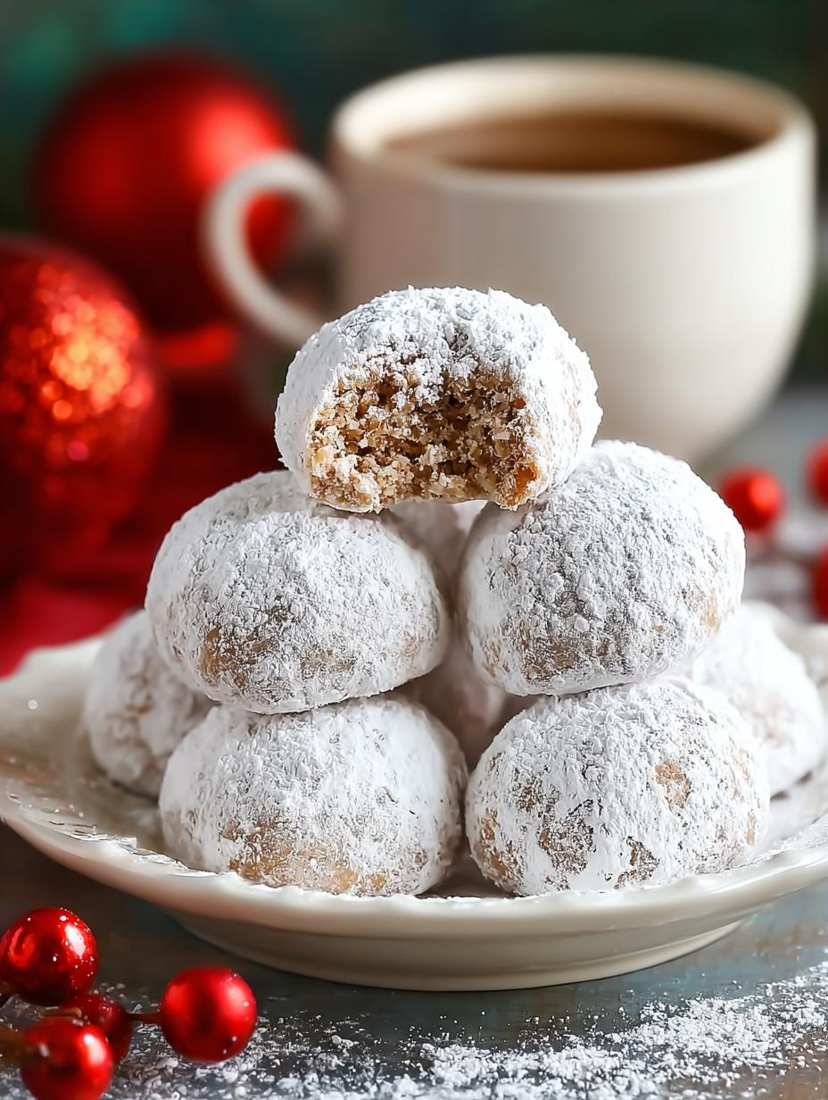 Fantastische Christmas Cookies Russian Tea in 1 uur! - Christmas Cookies Russian Tea - close-up van koekjes met poedersuiker
