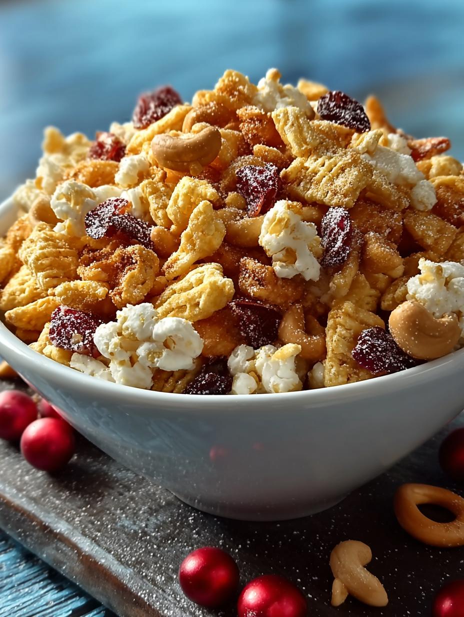 Onweerstaanbare Christmas Crunch Snack Mix in 15 Min! - Christmas Crunch Snack Mix - main visual representation