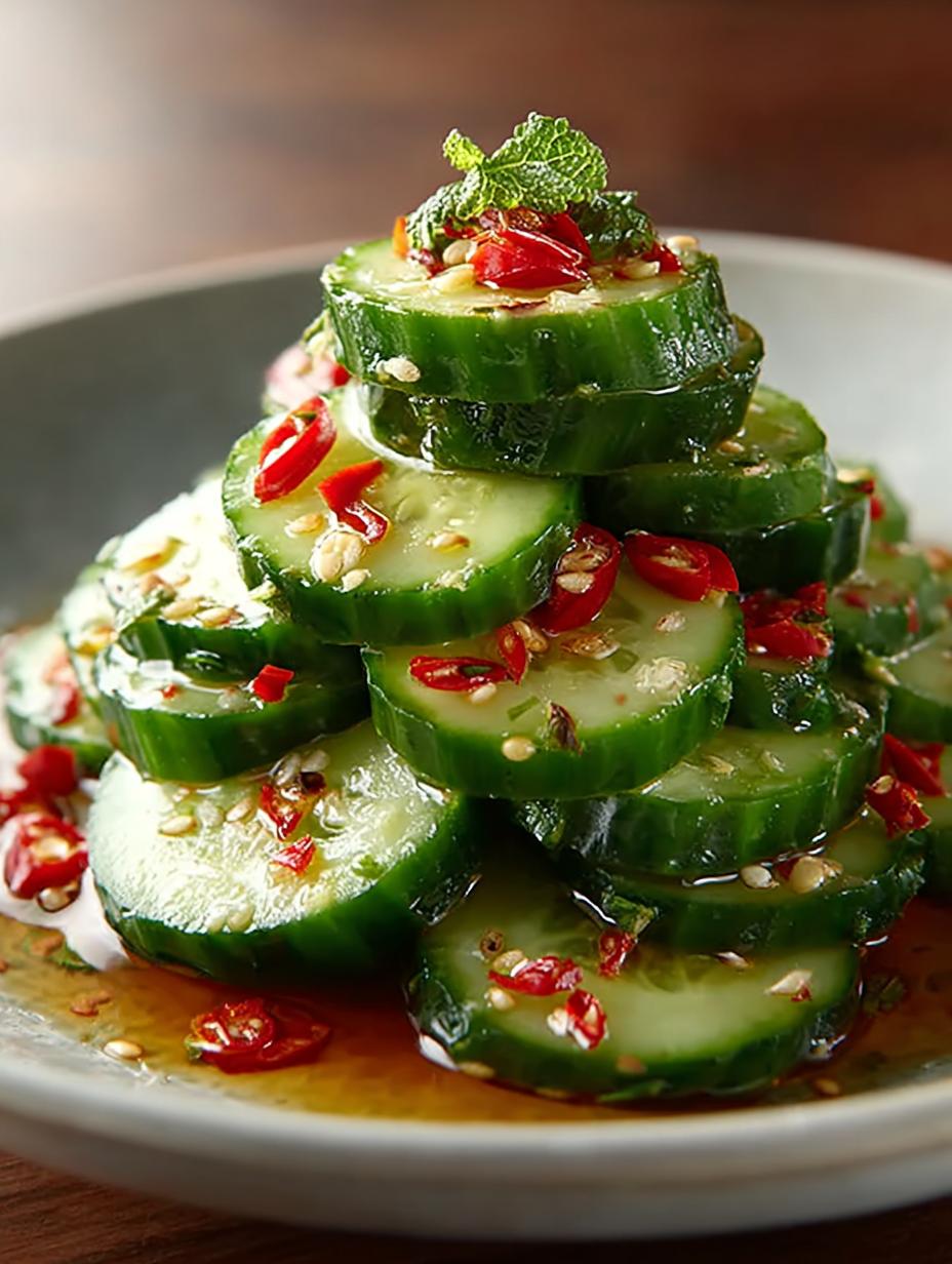 Fantastische Din Tai Fung Komkommer in 1 Simpele Stap - Din Tai Fung Cucumber - vers gesneden komkommer met dressing