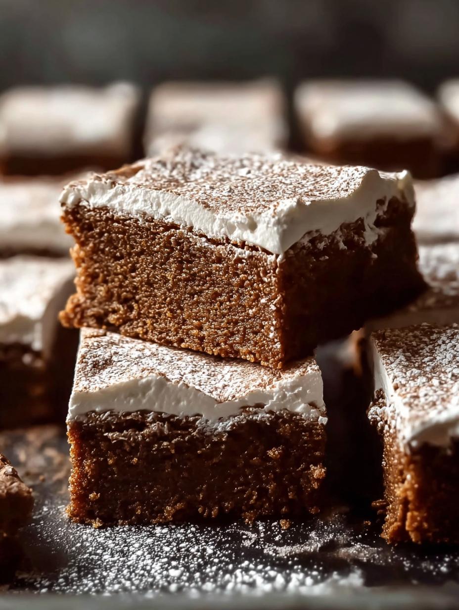 Frosted Gingerbread Brownies