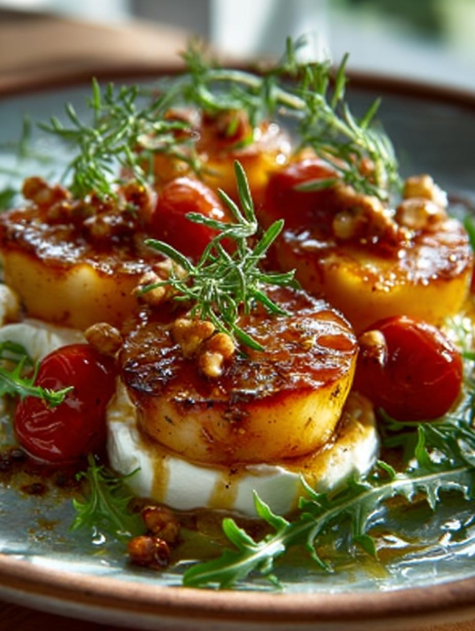 Verrukkelijke Gebratene Birnen Mit Mascarpone, perfect gebakken en geserveerd met romige mascarpone en honing