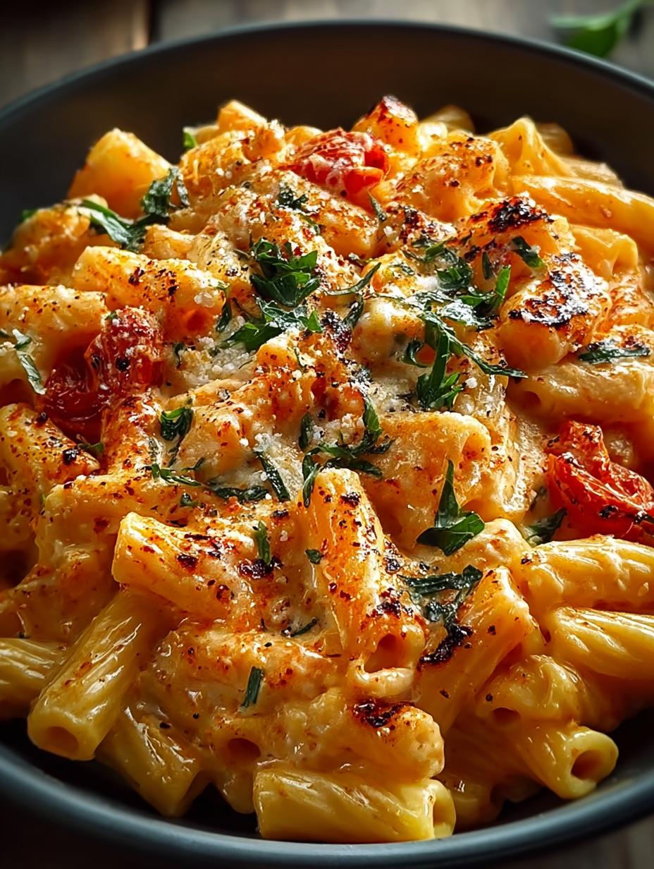 Heerlijke romige Gigi Hadid Pasta met verse basilicum en Parmezaanse kaas