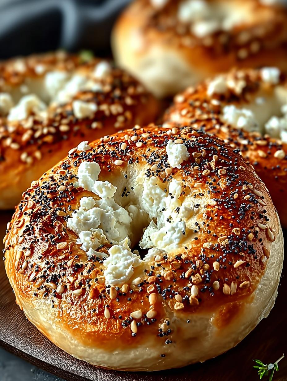 Heerlijke Griekse Yoghurt Bagels vers uit de oven, perfect goudbruin gebakken en klaar om te serveren.