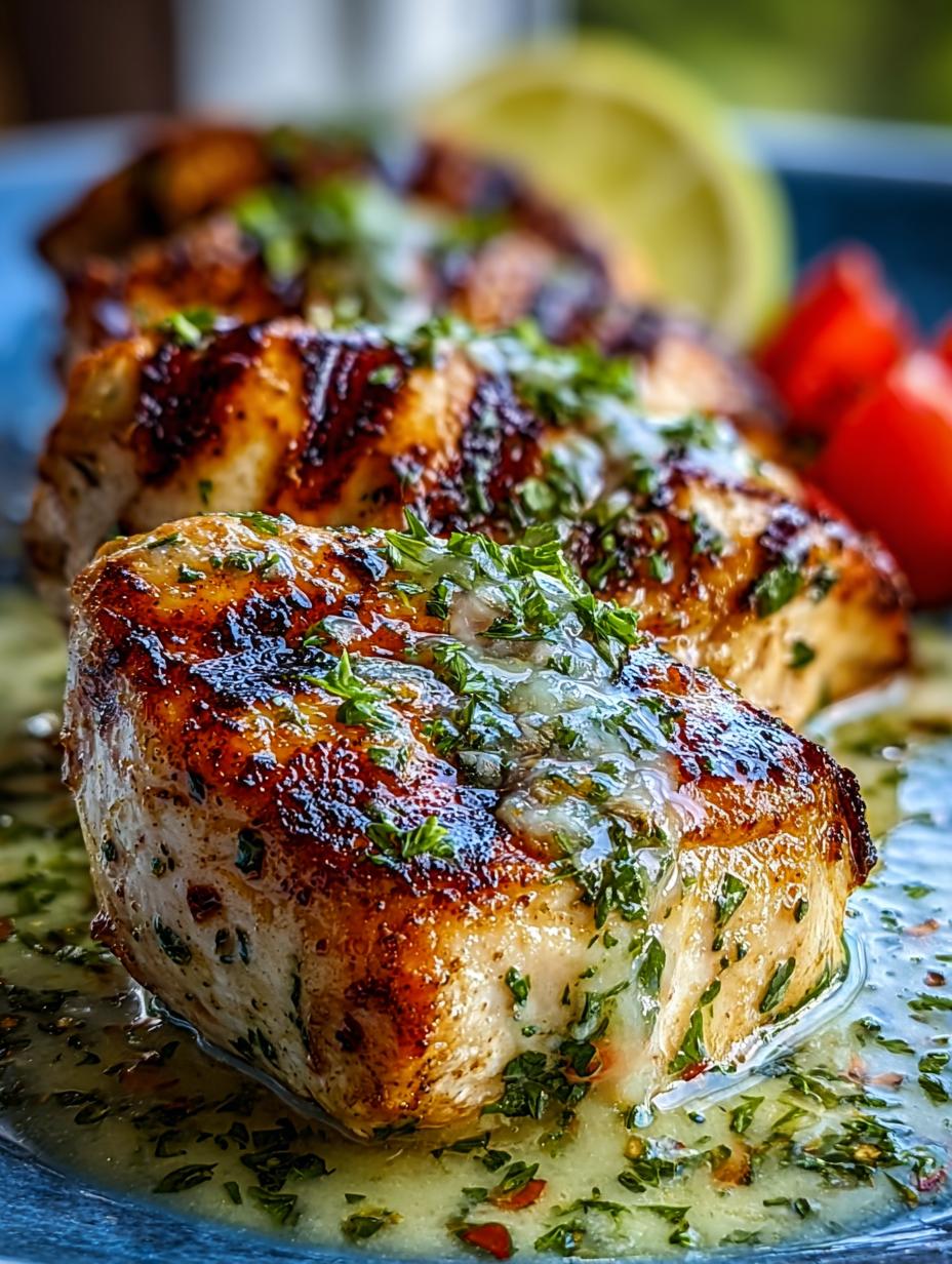 Heerlijke gegrilde Salsa Verde Pepper Jack kip met gesmolten kaas en verse koriander, klaar om te serveren