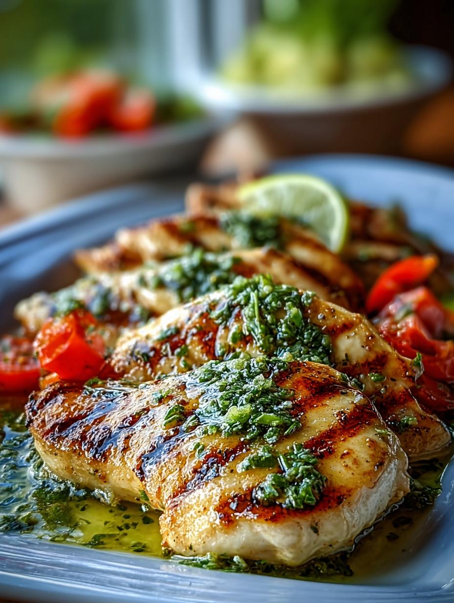 Close-up van sappige gegrilde Salsa Verde Pepper Jack kip met gesmolten kaas en verse koriander