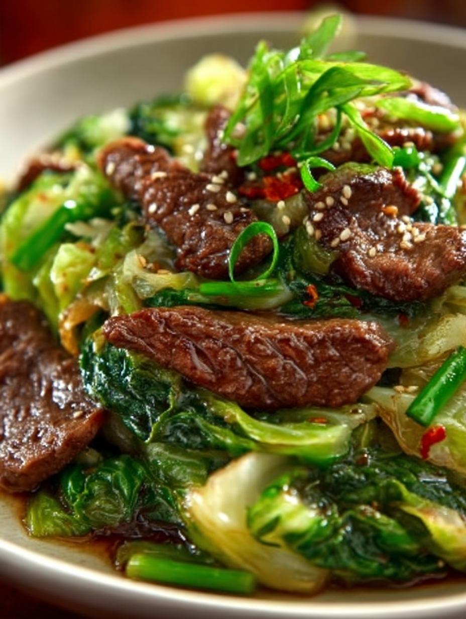 Herzhafter Rindfleisch Und Kohl