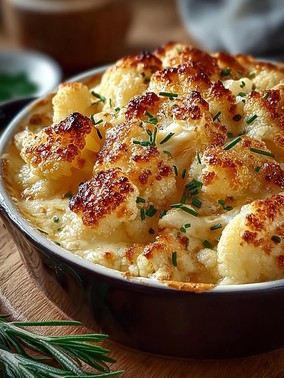 Kaeseblumenkohl Aus Ofen: Het Ultieme Genot in 25 Min. 5 Heerlijke goudbruine Kaeseblumenkohl Aus Dem Ofen met gesmolten kaaskorst, klaar om te serveren