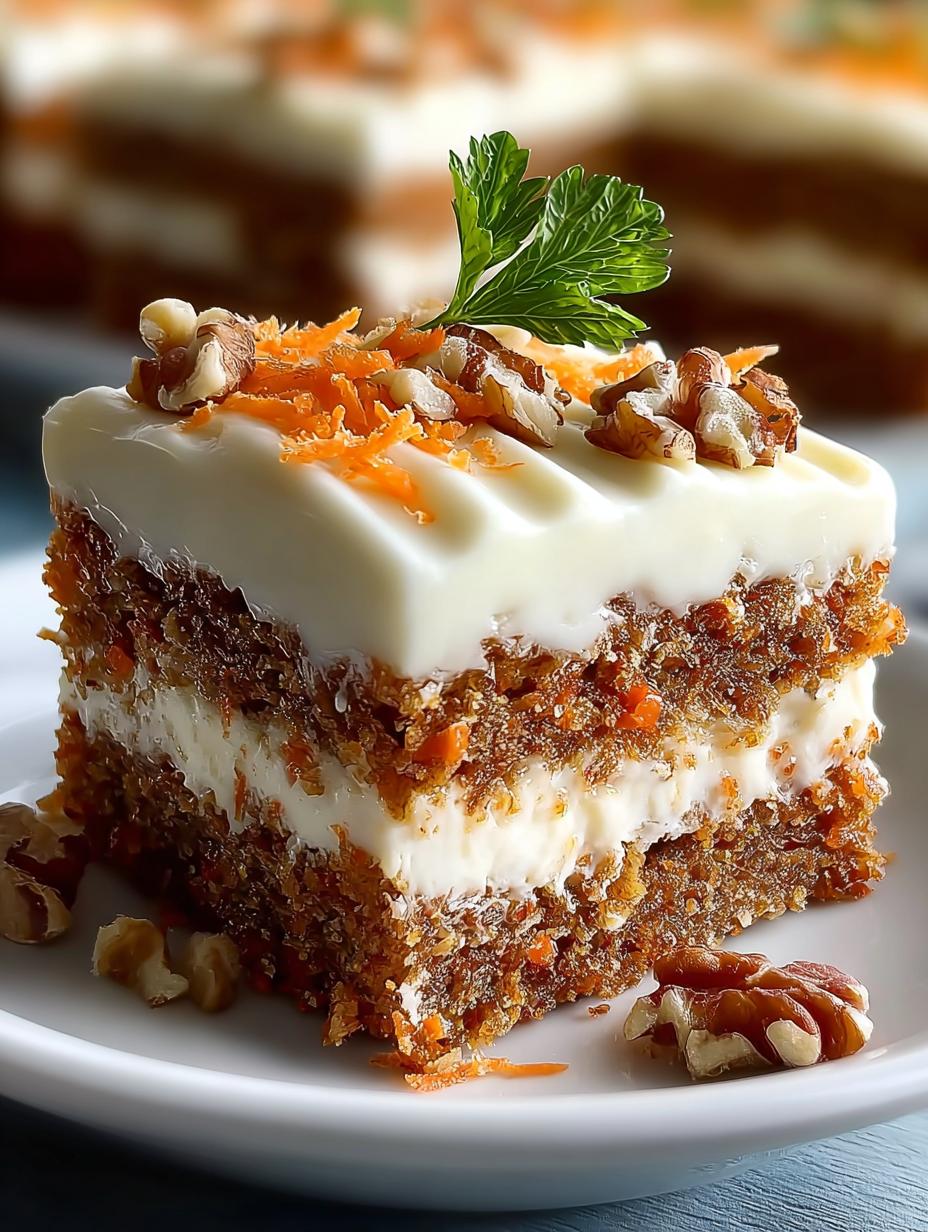 Karottenkuchen Riegel Mit Frischkase