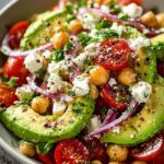 Kichererbsen Feta Avocado Salat